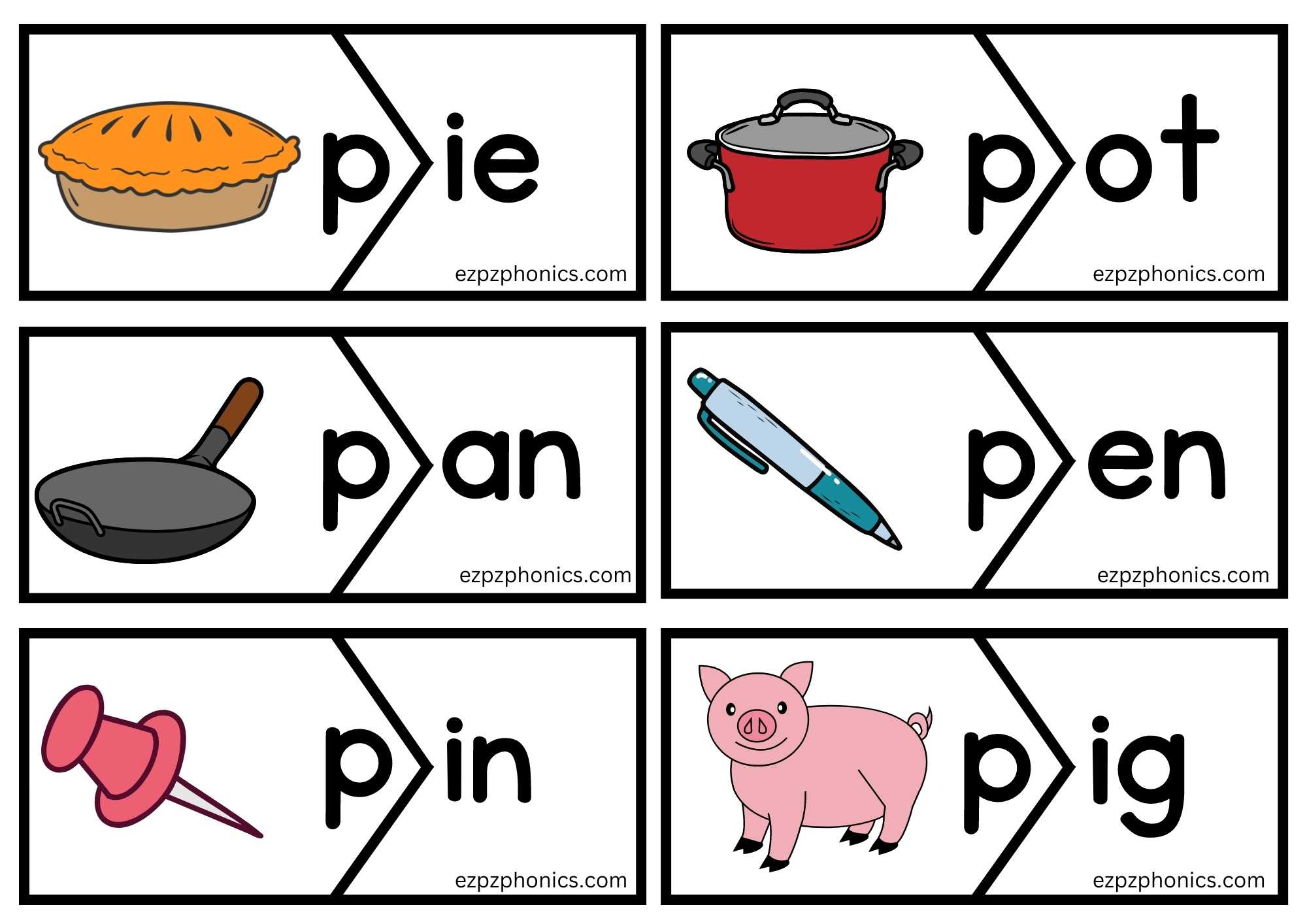 Letter P Puzzle Word Match 1